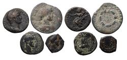 Ancient Coins - Roman provincial: Nice lot of 4 scarce coins of Hadrian, Pius (2) and Gallienus