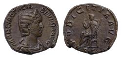 Ancient Coins - Roman Imperial: Otacilia Severa. Augusta, AD 244-249. Æ Sestertius - EF!