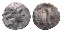 Ancient Coins - SELEUKID KINGS of SYRIA. Demetrios I Soter. 162-150 BC. AR Drachm. Comagenian imitation - R!