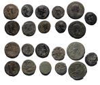 Ancient Coins - Syria and Mesopotamia: Coll. of bronze issues (12) of  Augustus, Trajan, Pius, Aurelius, Elagabal etc..