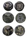 Ancient Coins - Greek coins: Lot of three Billon and bronze issues of Ionia Lesbos, Methymna and Mytilini