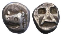 Ancient Coins - Greek coins: Archaic Argos Argolis (500/490-470 BC.) AR Triobol - RR!