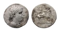 Ancient Coins - Greek Kings of Bactria: Attractive Eurkratides AR silver tetradrachm, 170-145 BC