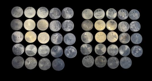 Germany: A nice complete set of 24 large 10 Mark silver coins from