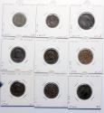 World Coins - Italy, Vatican city & Toscany, 9 finely preserved copper coins, 1851-1940!