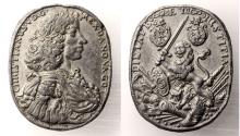 World Coins - Rare Danish renaissance medal c. 1679 with Christian V (1670-1699)