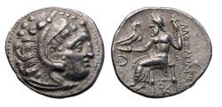 Ancient Coins - Greek KINGS of MACEDON. For Alexander the Great by Antigonos I Monophthalmos AR drachm, Kolophon Mint