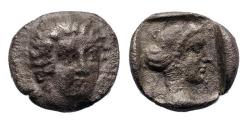 Ancient Coins - Greek coins: ISLANDS off CARIA, Rhodos. Rhodes. Circa 408/7-404 BC. AR Hemidrachm - R!