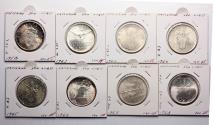 World Coins - Vatican city / Papal state: Coll. of large silver 500 Lire coins 1929-1950, 8 pcs. in Nice VF-EF!