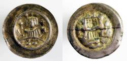 World Coins - Holy Roman Empire: Germany, WETTERAU, FRANKFURT. Rudolph von Habsburg. 1273-1291 AD, Brakteat R!