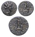 Ancient Coins - Seleukid rule of Tarsos: Antiochos IV of Syria. 175-164 BC. Æ 17. with Sandan, Good EF