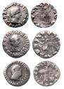 Ancient Coins - Lot of 3 Indo-Greek Baktrian silver drachms, scarce late issues, all toned