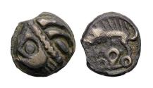 Ancient Coins - Celtic, Leuci (Gallia Belgica) Billon Potin stater, 75 BC - 50 BC