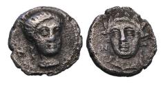 Ancient Coins - CILICIA, Nagidos. Circa 400-380 BC. AR silver Obol