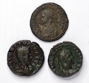 Ancient Coins - Roman Egypt: Lot of 2 Alexandrian tetradrachm and 1 Probus Antoninianus