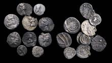 World Coins - Greek coins: Persis, lot of 10 AR silver coins (Hemidrachm, obols and hemiobols), Late 1st. century