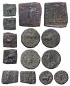 Ancient Coins - Greek coins: Lot of 7 nice Baktrian bronze and silver coins, 2nd.-1st. century BC (7)