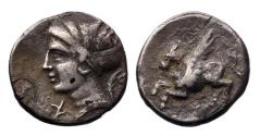 Ancient Coins - Greek coins: Fine quality Corinth silver AR drachm