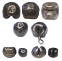 World Coins - THAILAND. Ayutthaya, Nice set of 1, 1/2, 1/4 and 1/8 Baht AR silver Pot Duang Bullet Coins 16th-18th cent. (4)