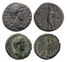 Ancient Coins - Pair of beautiful provincial Ae's of Antoninus Pius as Caesar and Lucius Verus