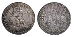 World Coins - German states: Saxony, Albertine line / Albertinische Linie, Johann Georg III. 1680-1691 AR silver Taler 1686