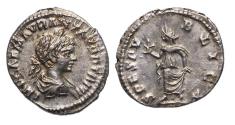 Ancient Coins - Roman Imperial: Exceptional Caracalla as Caesar AR silver denarius w Spes