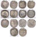 World Coins - United Kingdom: England / Great Britain, collection of 69 different silver and CU 3 pence, 1873-1967