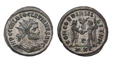 Ancient Coins - Roman Imperial: High grade fully silvered Diocletian. AD 284-305. Antoninianus EF!