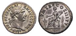 Ancient Coins - Roman Imperial: Splendid Trajan AR silver denarius - choice golden toning