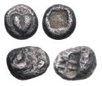 Ancient Coins - Greek KYRENAICA, Kyrene. Circa 510-490 BC. lot of two coins - AR Obol and Hemidrachm (2)