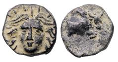 Ancient Coins - PHRYGIA. Kibyra. Late 2nd-1st century BC. AE Bronze facing Helios, very rare!