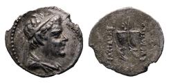Ancient Coins - BAKTRIA, Greco-Baktrian Kingdom. Eukratides I Megas. Circa 170-145 BC. AR Obol