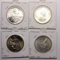 World Coins - Vatican city / Papal state: Coll. of 4 large silver 1000 Lire coins 1978-1985, 4 pcs. in Unc-MS