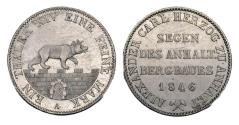 World Coins - German States: Anhalt-Bernburg Ausbeutetaler, thaler 1861 A Alexander Carl 1834-1863.