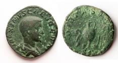 Ancient Coins - Roman Empire, Scarce Maximus bronze sesterz / Sestertius