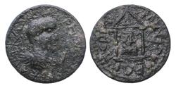 Ancient Coins - Pamphylia, Perge: Very rare large bronze of Aurelian with temple AE28!