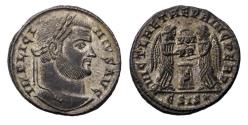 Ancient Coins - Roman imperial: Licinius I. AD 308-324. Æ Follis, silvered EF