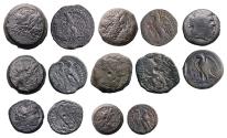 Ancient Coins - Greek coins: Egypt Alexandria. Lot of 7 mainly large Ptolemaic bronze coins incl. scarce coins! F-VF