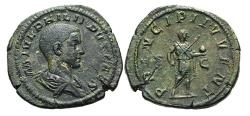 Ancient Coins - Roman Imperial: Medalic flan Æ bronze sestertius of Philippe II as Caesar - EF!
