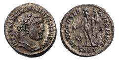 Ancient Coins - Roman Imperial: Licinius I AE follis, Heraclea - silvered EF!