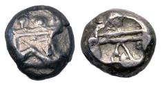 Ancient Coins - Greek coins: Massive silver AR stater with Prow from Lycia Phaselis, 500-480 BC