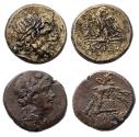 Ancient Coins - Greek coins: Pair of fine Pontos Amisos bronze coins AE20 Nice VF and EF! (2)