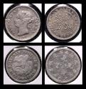 World Coins - China and Hongkong: Lot of two silver coins, incl. Chinese 10 cents 72 Candareens, Kiangnan 1905 and a nice Hong Kong 5 cent 1900.