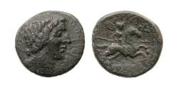 Ancient Coins - Greek Coins. Attractive greek bronze Æ20, unresearched Italian city, 3rd.-2nd. cent. BC