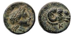 Ancient Coins - Greek coins: Rare TROAS, Kebren. Circa 387-310 BC.