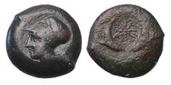 Ancient Coins - Greek Sicily, Syracuse: Massive Dionysios I. 405-367 BC. AE Drachm