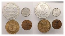 World Coins - Nice set of unusual high grade Danish / Denmark coins, Early-mid 19th. Century.