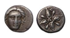 Ancient Coins - Greek coins: Satraps of Caria, Hidrieus 351-344 BC, scarce silver Trihemiobol!