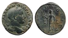 Ancient Coins - Roman Imperial: Severus Alexander Æ sestertius with exceptional patina.