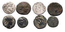 Ancient Coins - SELEUKID EMPIRE. Lot of 4 greek silver and bronze issue